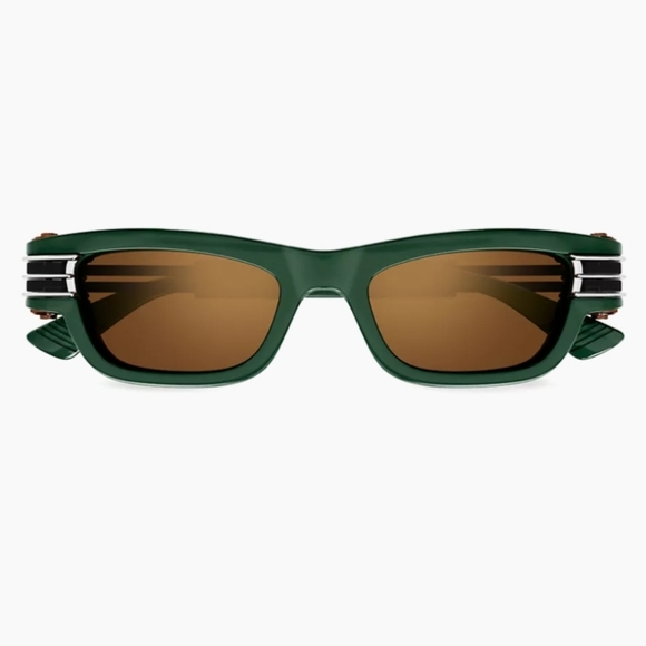Bottega Veneta Bolt Rectangle Frame Sunglasses - Picture 3 of 9